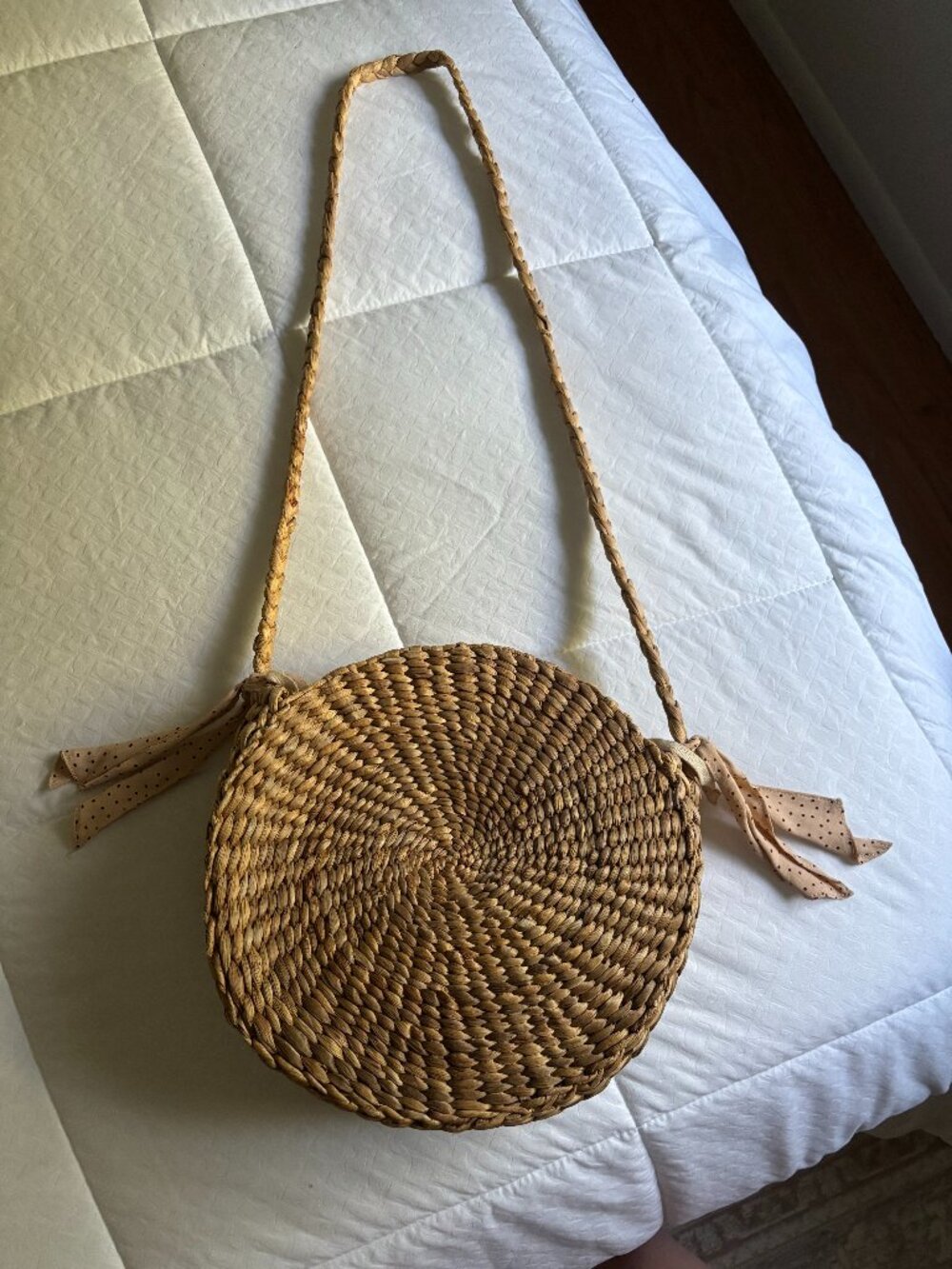Faithfull the Brand Straw Woven Cross-body Bag